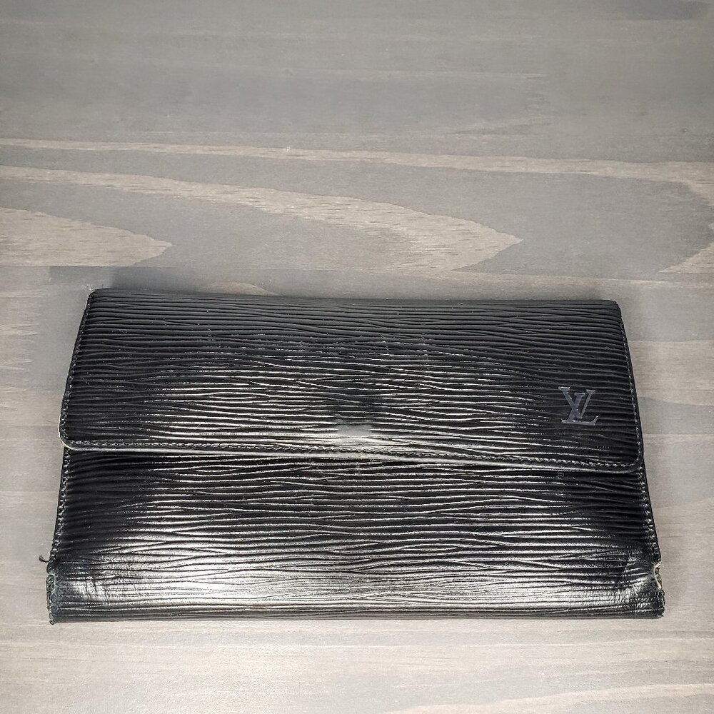Louis Vuitton Long Trifold Wallet - Vintage Black Epi Leather - PROJECT WALLET